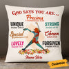 Personalized Love Softball Pillow DB143 30O53 1
