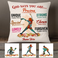 Personalized Love Softball Pillow DB143 30O53 thumb 1