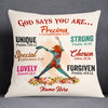 Personalized Love Softball Pillow DB143 30O53 1