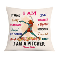 Personalized Love Softball I Am Pillow DB144 30O36 thumb 1