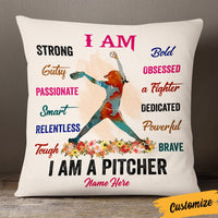 Personalized Love Softball I Am Pillow DB144 30O36 thumb 1