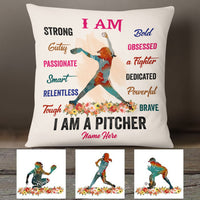Personalized Love Softball I Am Pillow DB144 30O36 thumb 1