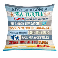 Personalized Turtle Advice Beach Pillow DB141 85O34 thumb 1