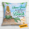 Personalized Mermaid Some Girls Are Born With Beach In Souls Pillow DB142 85O19 1