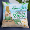 Personalized Mermaid Some Girls Are Born With Beach In Souls Pillow DB142 85O19 1