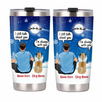 Personalized Dog Memo Christmas Conversation Steel Tumbler NB153 81O34 thumb 1