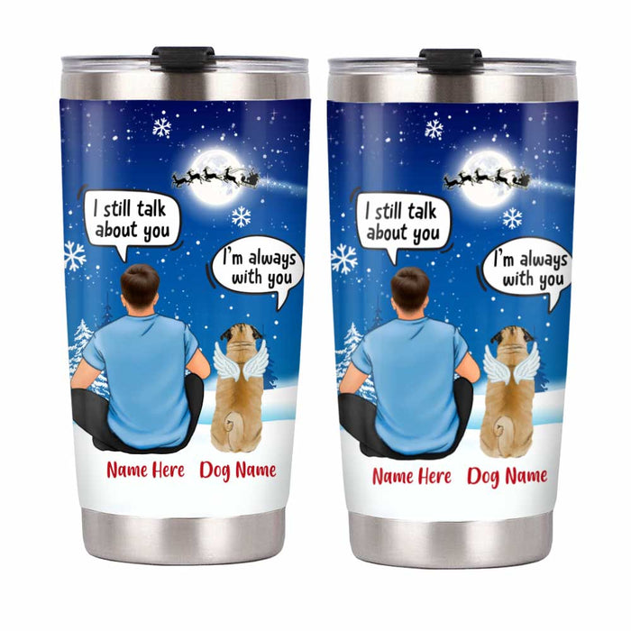 Personalized Dog Memo Christmas Conversation Steel Tumbler NB153 81O34 1