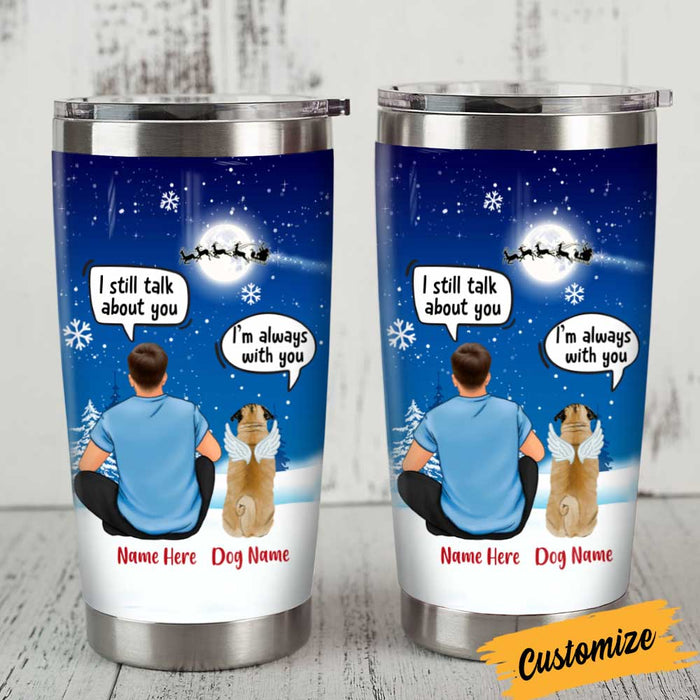 Personalized Dog Memo Christmas Conversation Steel Tumbler NB153 81O34 1