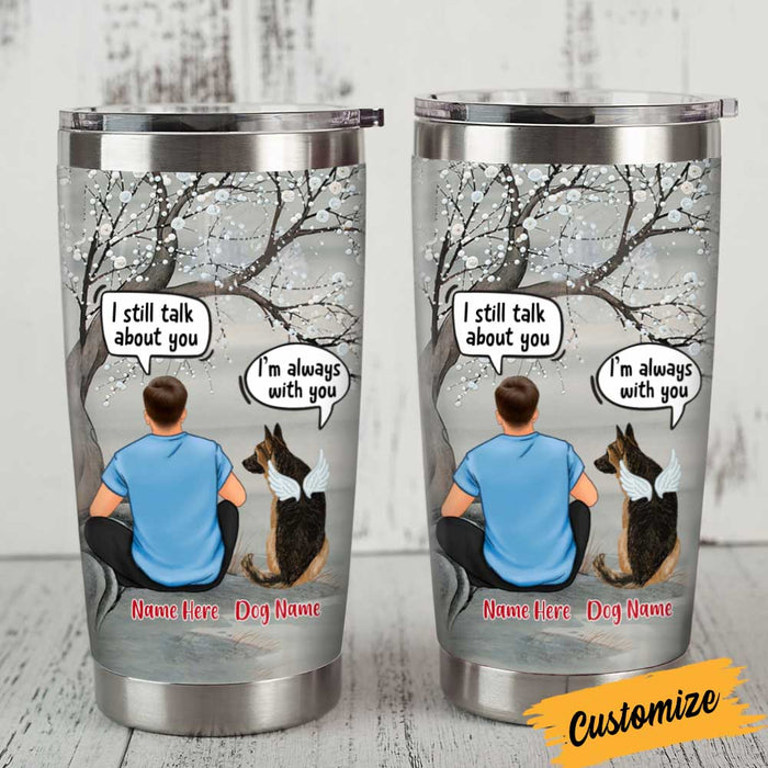 Personalized Dog Memo Christmas Conversation Steel Tumbler NB153 81O34 1