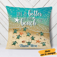 Personalized Life Is Better At The Beach Pillow DB144 95O58 thumb 1