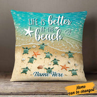 Personalized Life Is Better At The Beach Pillow DB144 95O58 thumb 1