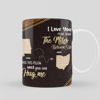 Personalized Family Long Distance Map State Mug DB44 81O66 thumb 1