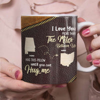 Personalized Family Long Distance Map State Mug DB44 81O66 thumb 1