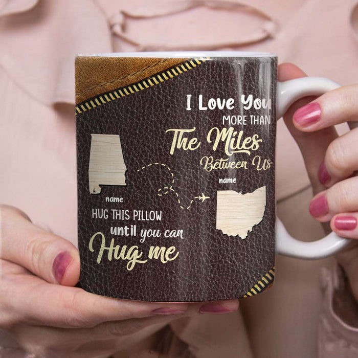 Personalized Family Long Distance Map State Mug DB44 81O66 1