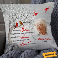 Personalized Signs From Heaven Memo Photo Mom Dad Pillow NB101 23O36 thumb 1