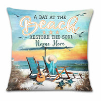 Personalized A Day At Beach Pillow DB145 30O23 thumb 1