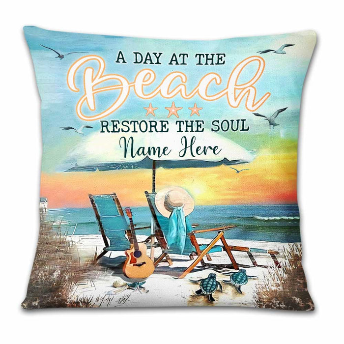 Personalized A Day At Beach Pillow DB145 30O23 1