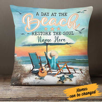 Personalized A Day At Beach Pillow DB145 30O23 thumb 1