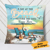 Personalized A Day At Beach Pillow DB145 30O23 thumb 1