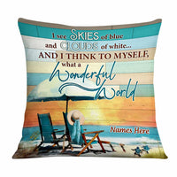 Personalized Beach Wonderful World Pillow DB145 95O47 thumb 1