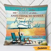 Personalized Beach Wonderful World Pillow DB145 95O47 thumb 1