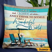 Personalized Beach Wonderful World Pillow DB145 95O47 thumb 1