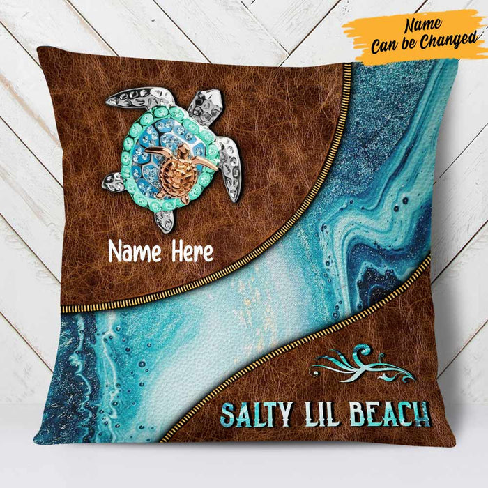 Personalized Beach Turtle Pillow DB146 30O57 1