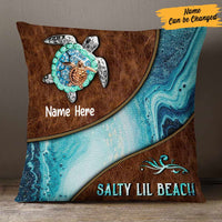 Personalized Beach Turtle Pillow DB146 30O57 thumb 1
