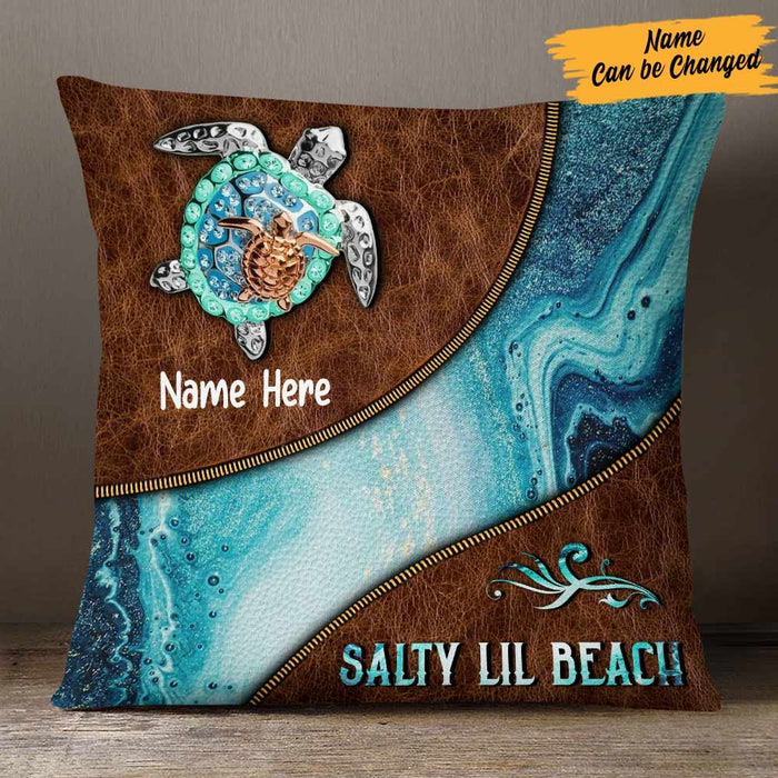 Personalized Beach Turtle Pillow DB146 30O57 1