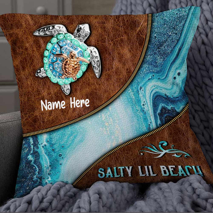 Personalized Beach Turtle Pillow DB146 30O57 1