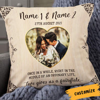 Personalized Couple Photo Fairytale Pillow DB148 95O66 thumb 1