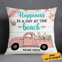 Personalized Happiness Is At The Beach Pillow DB146 23O58 thumb 1
