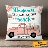 Personalized Happiness Is At The Beach Pillow DB146 23O58 thumb 1