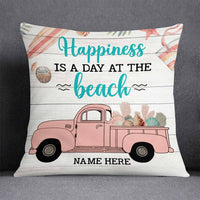 Personalized Happiness Is At The Beach Pillow DB146 23O58 thumb 1