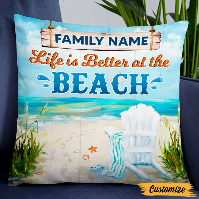 Personalized Life At The Beach Pillow DB143 26O47 1