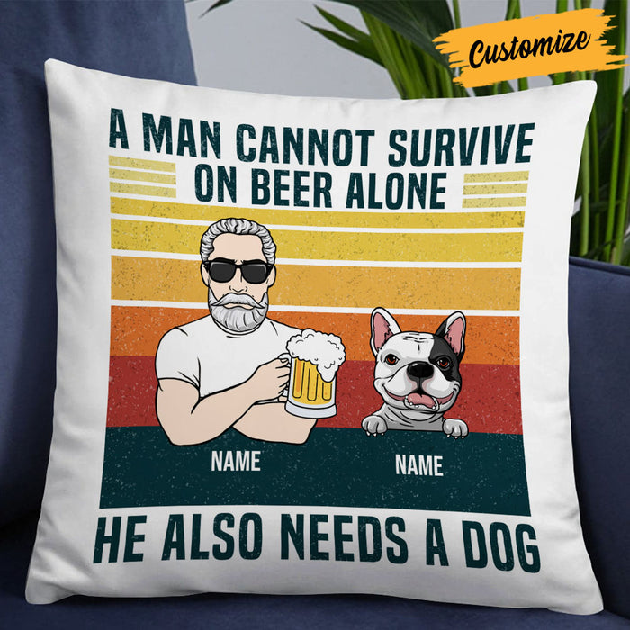 Personalized Dog Dad Pillow NB156 81O32 1