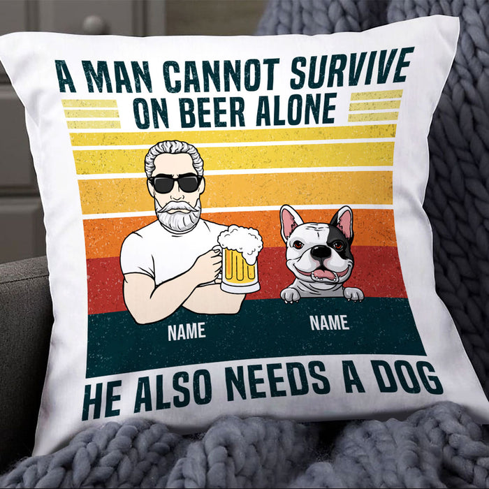 Personalized Dog Dad Pillow NB156 81O32 1