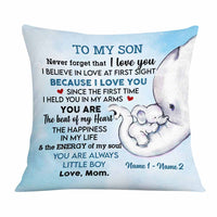 Personalized My Son Grandson Elephant Pillow DB156 26O58 thumb 1