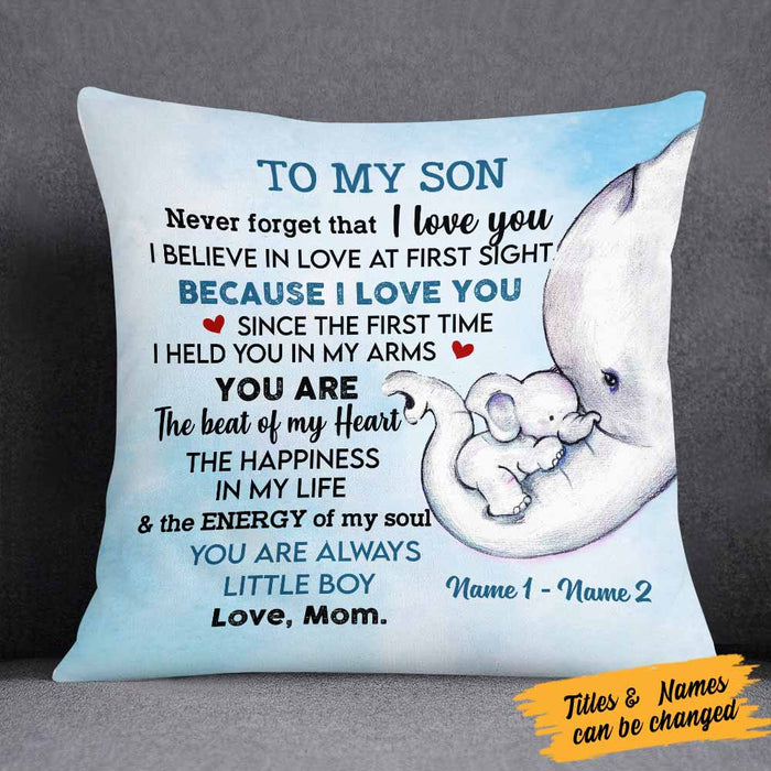 Personalized My Son Grandson Elephant Pillow DB156 26O58 1