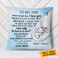 Personalized My Son Grandson Elephant Pillow DB156 26O58 thumb 1