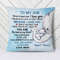 Personalized My Son Grandson Elephant Pillow DB156 26O58 thumb 1
