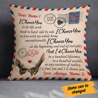 Personalized I Choose You Love Letter Couple Pillow DB72 65O34 thumb 1