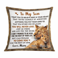 Personalized My Son Grandson Lion Pillow DB157 26O58 thumb 1