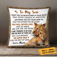 Personalized My Son Grandson Lion Pillow DB157 26O58 thumb 1