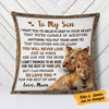 Personalized My Son Grandson Lion Pillow DB157 26O58 1