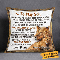 Personalized My Son Grandson Lion Pillow DB157 26O58 thumb 1