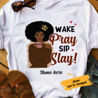 Personalized BWA Coffee Wake Pray Sip T Shirt AG281 30O36 thumb 1