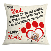 Personalized To Dog Dad Photo Pillow DB155 87O19 thumb 1