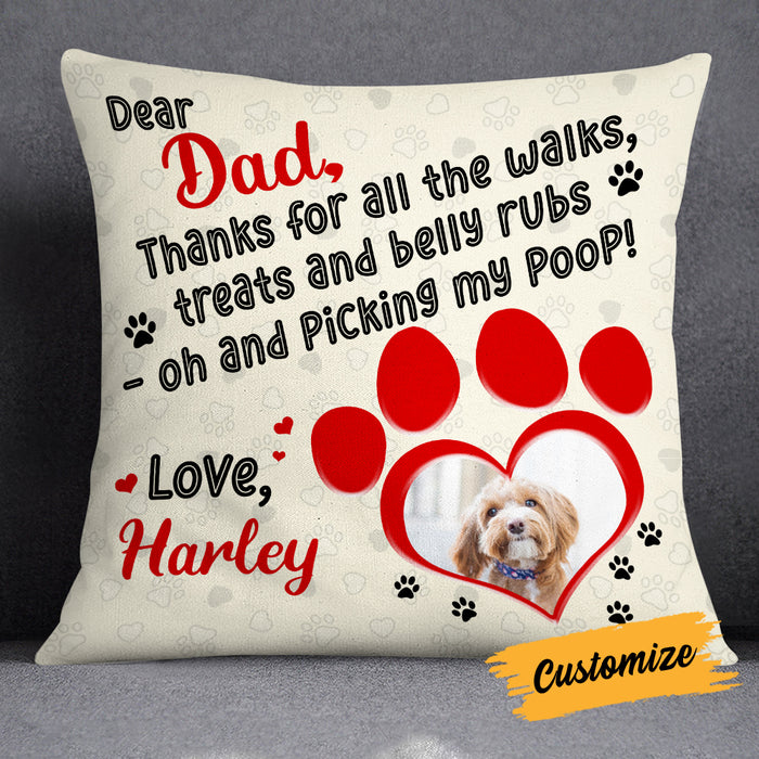Personalized To Dog Dad Photo Pillow DB155 87O19 1