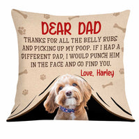 Personalized To Dog Dad Photo Pillow DB154 87O34 thumb 1